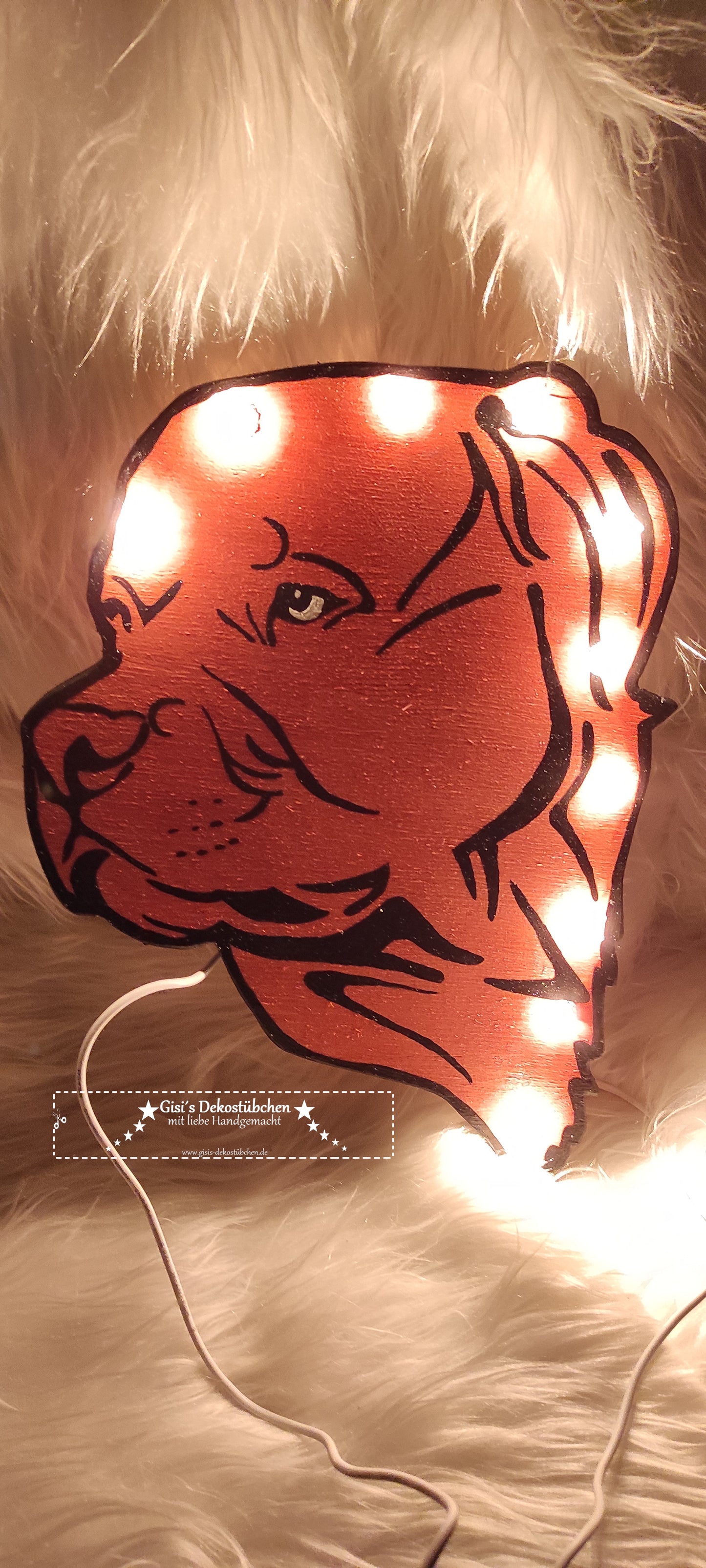 Dog / Dog Head Wall Lamp / Children's Lamp with LED