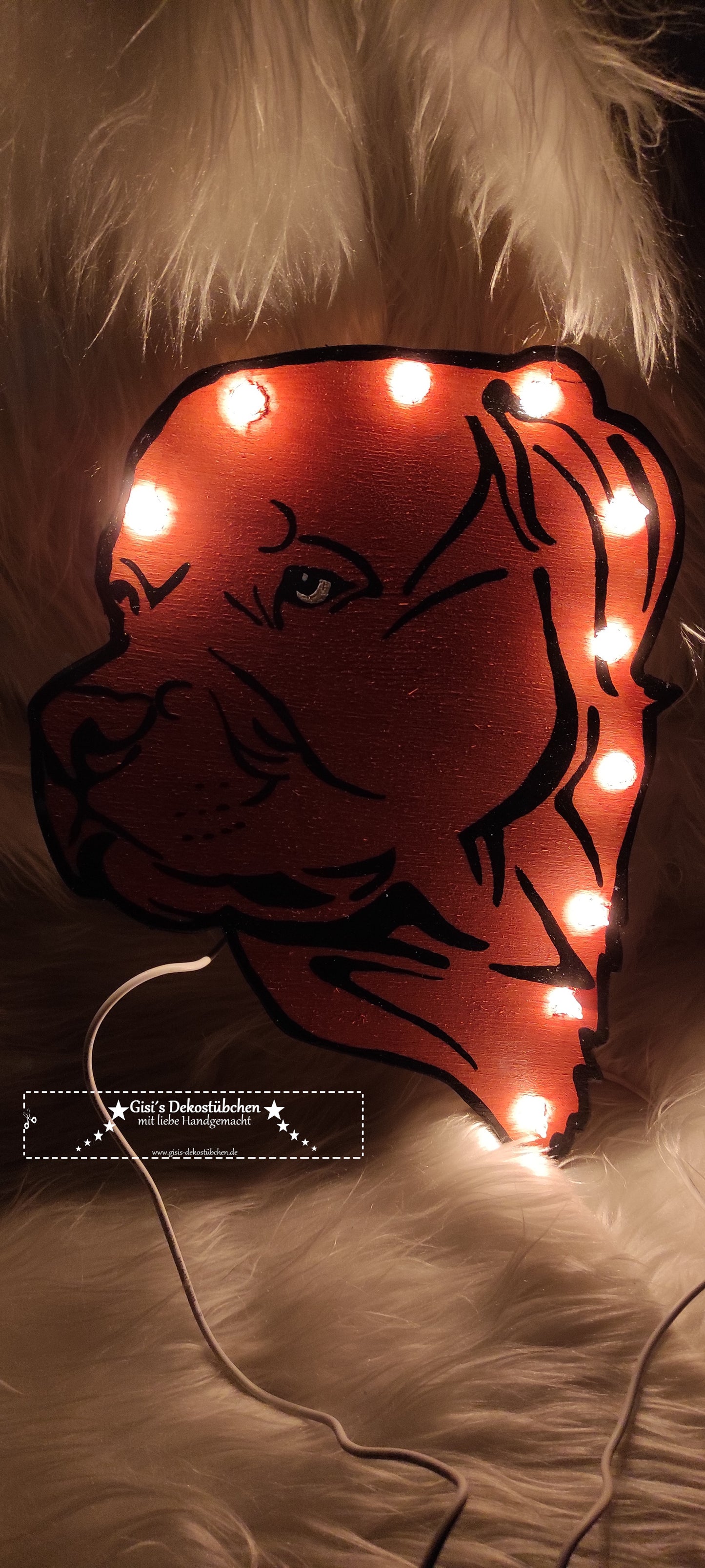Dog / Dog Head Wall Lamp / Children's Lamp with LED