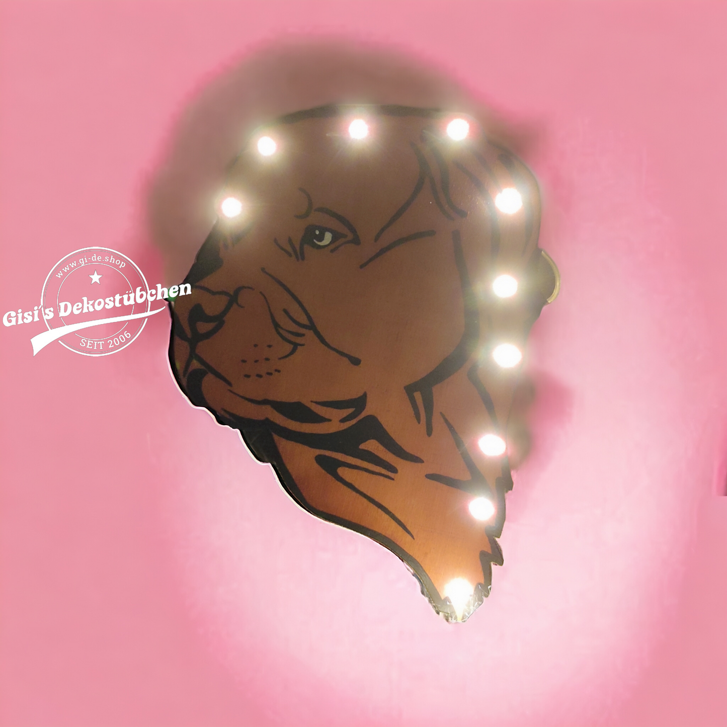 Dog / Dog Head Wall Lamp / Children's Lamp with LED