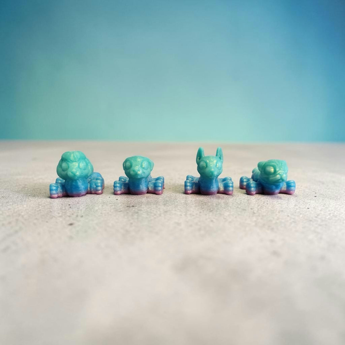 Hunde Minis – 3D-gedruckte Überraschungsfigur | Zufällige Rasse & Farbe
