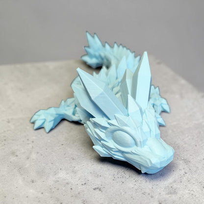 Kristall Drache 3D Druck – Flexi Drache 27 cm – PLA – 28 Farben – Fantasy Deko
