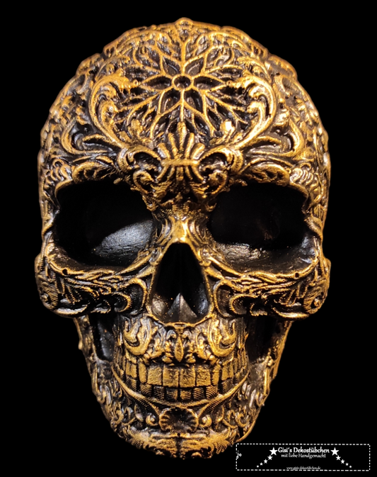 Ceramic Skull Gisi Black/Gold