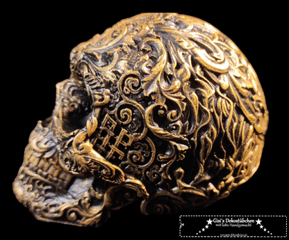 Ceramic Skull Gisi Black/Gold