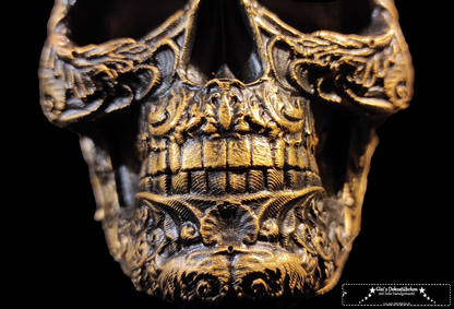 Ceramic Skull Gisi Black/Gold