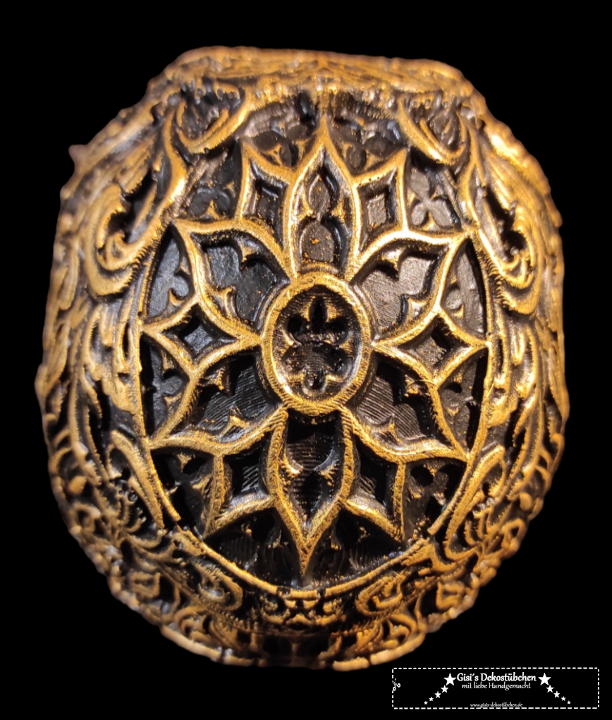 Ceramic Skull Gisi Black/Gold