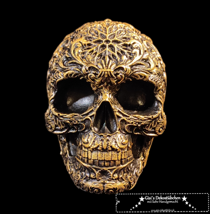 Ceramic Skull Gisi Black/Gold