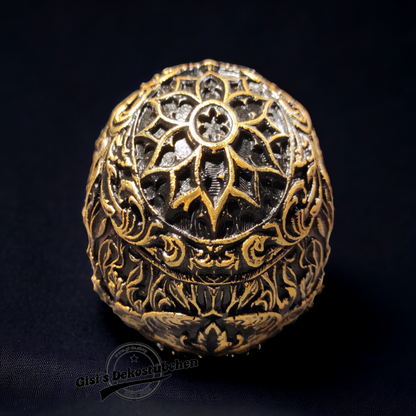 Ceramic Skull Gisi Black/Gold