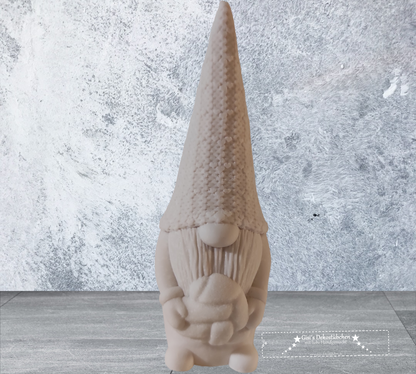 Ceramic gnome no. 2 with heart in its hands