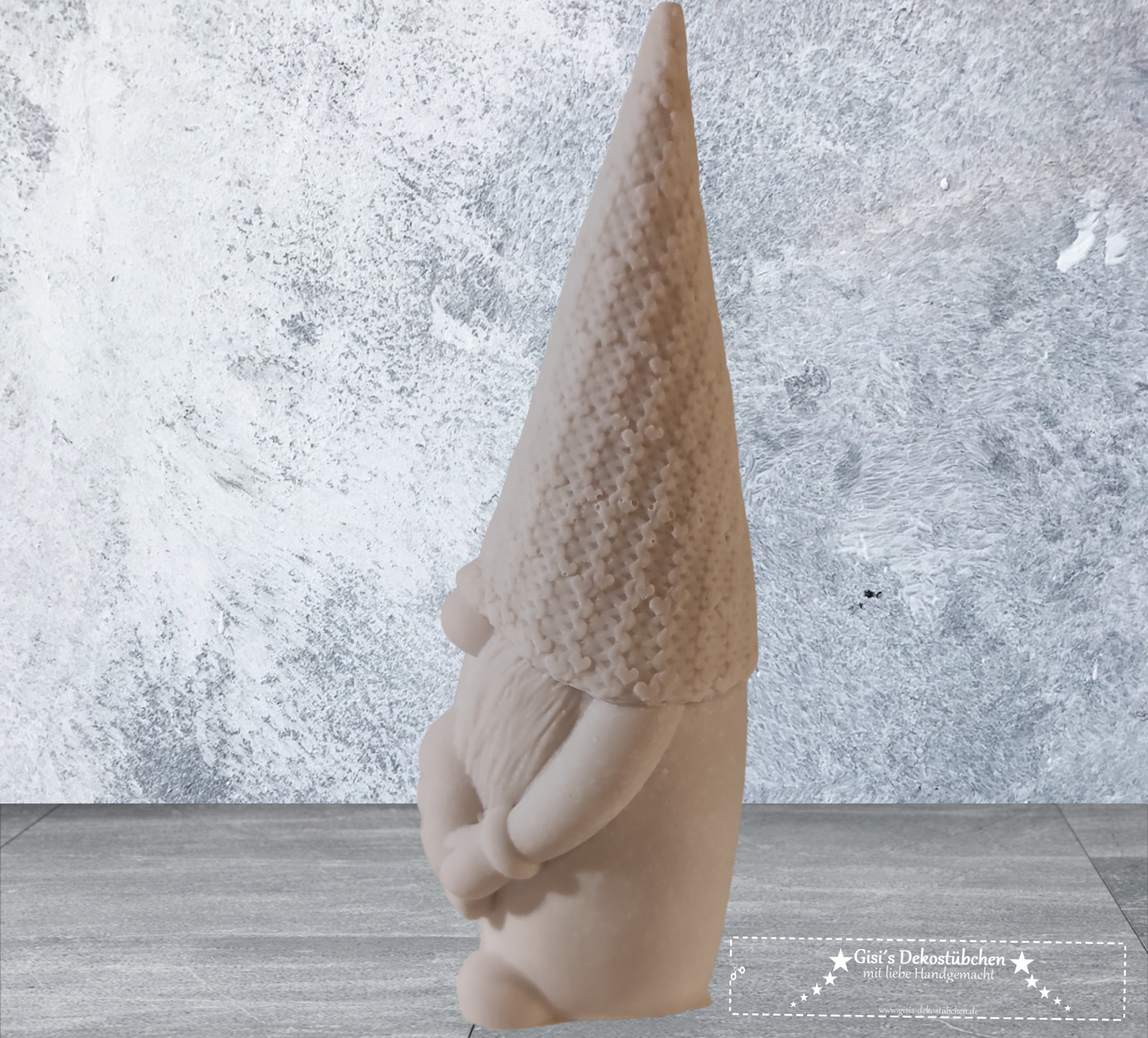 Ceramic gnome no. 2 with heart in its hands