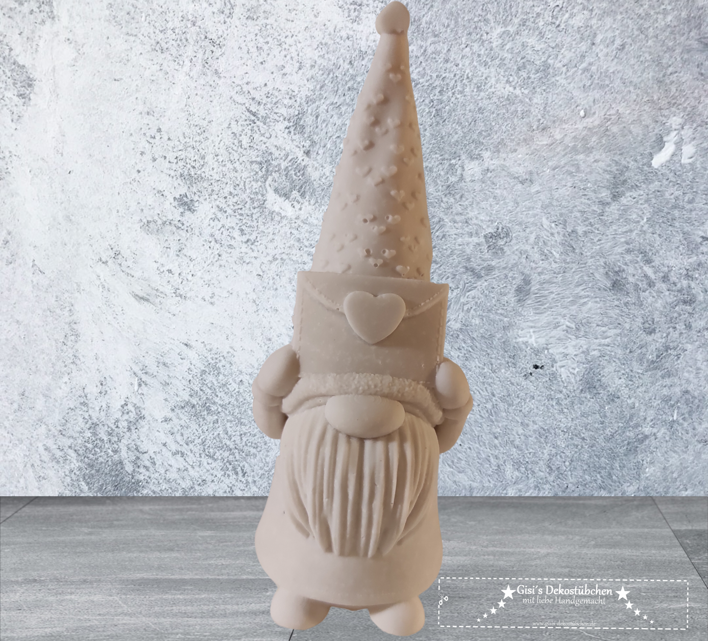 Ceramic gnome no. 3 with love letter