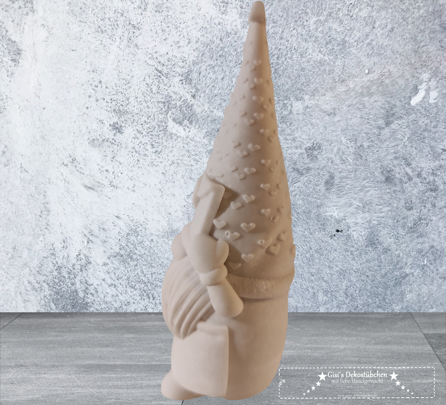 Ceramic gnome no. 3 with love letter