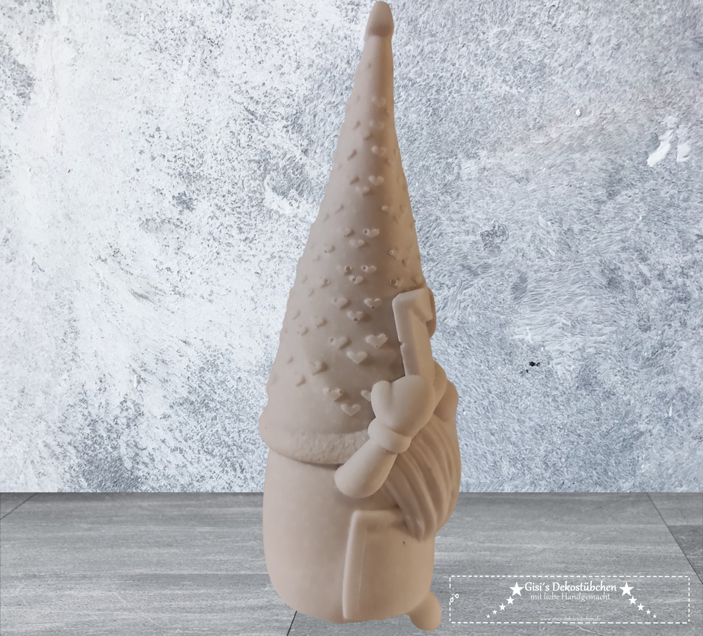 Ceramic gnome no. 3 with love letter