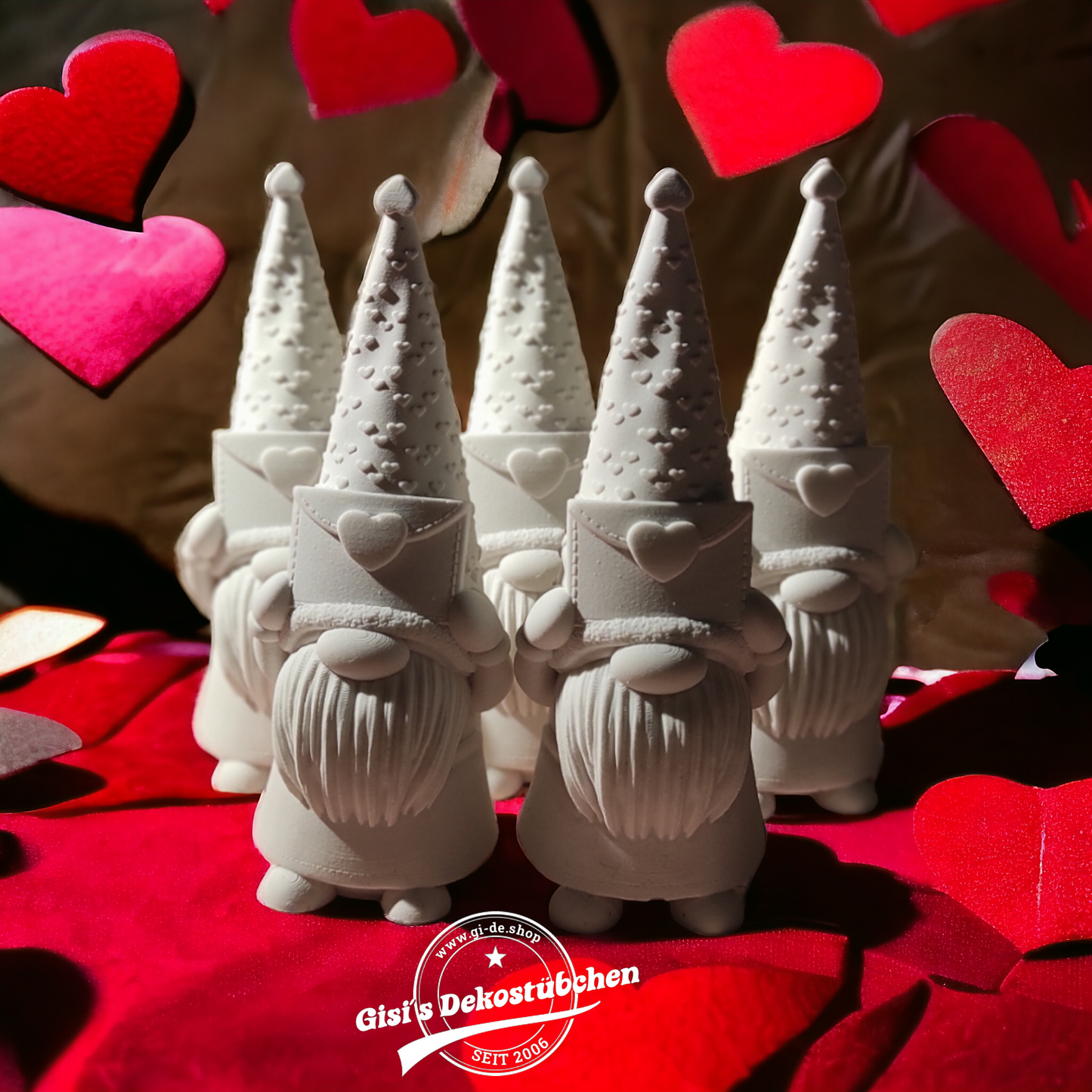 Ceramic gnome no. 3 with love letter