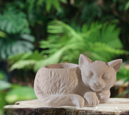 Ceramic cat flower pot