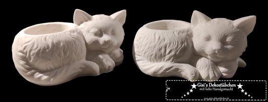 Ceramic cat flower pot