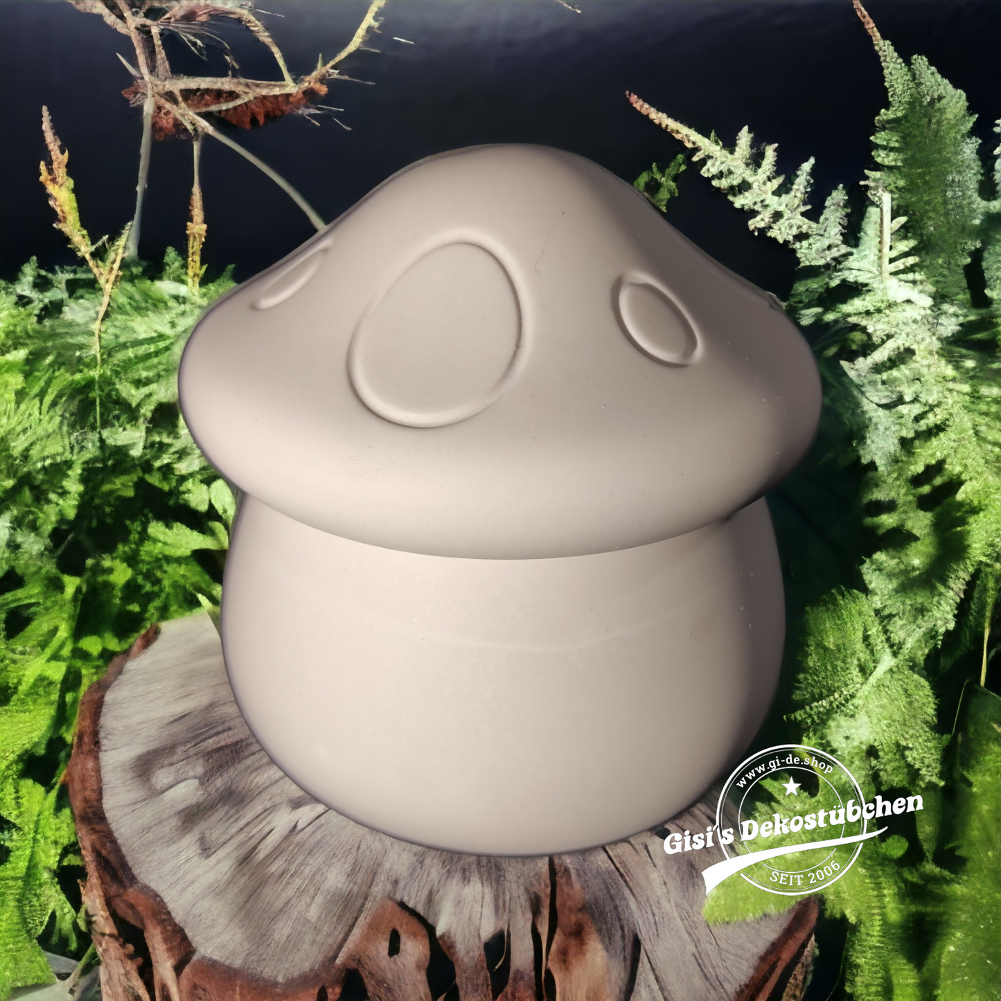 Ceramic, mushroom, tin, gift packaging, jewelry box