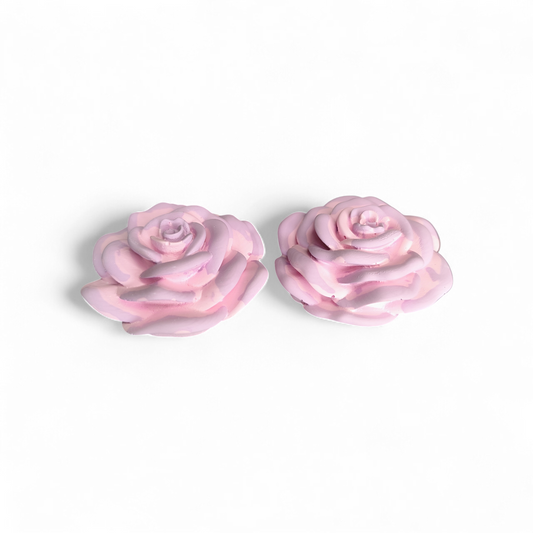 Ceramic Rose in Pastel Colors – Handmade – 2 Custom Colors – Unique Piece – 7.7 cm