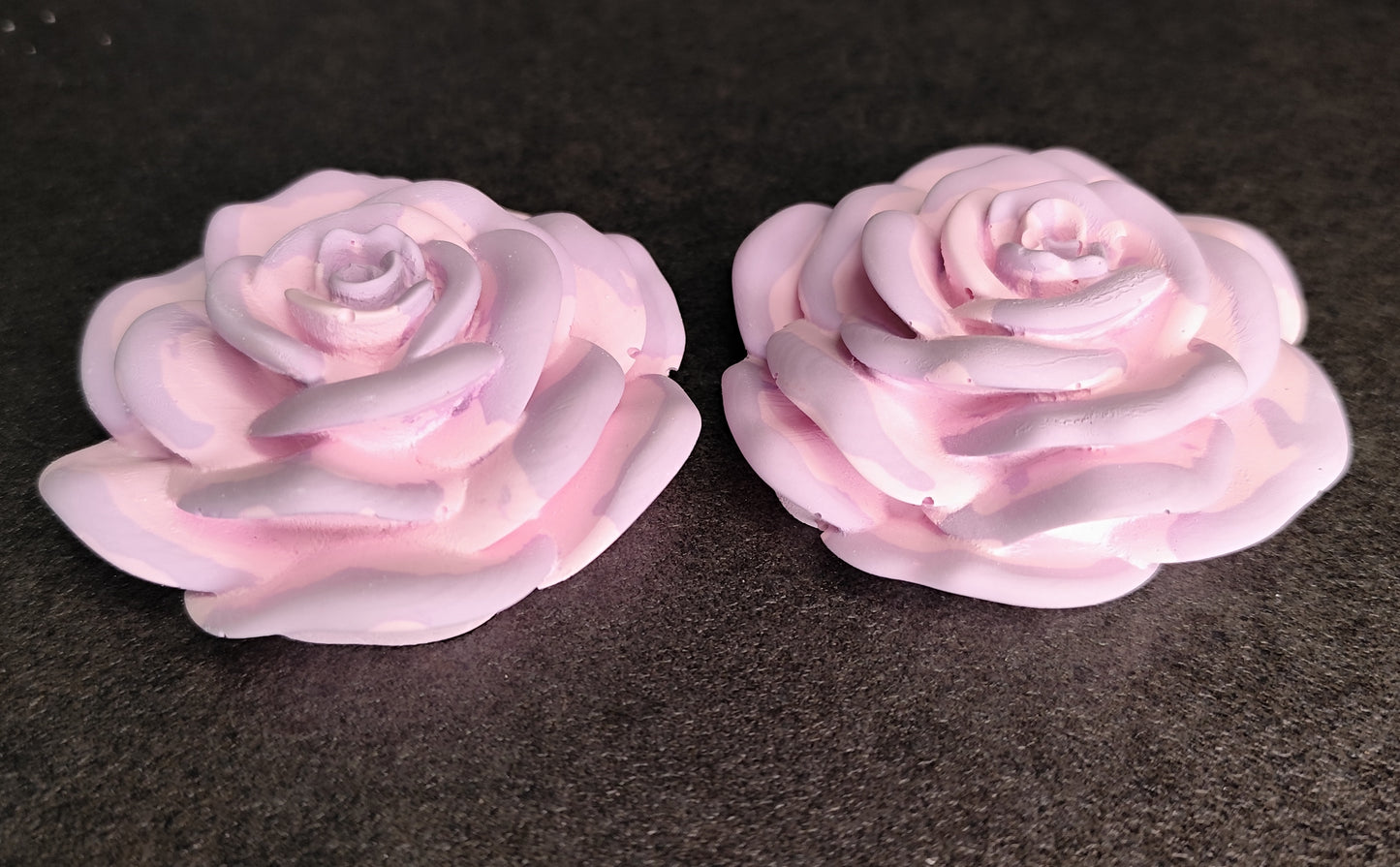 Ceramic Rose in Pastel Colors – Handmade – 2 Custom Colors – Unique Piece – 7.7 cm