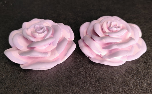 Ceramic Rose in Pastel Colors – Handmade – 2 Custom Colors – Unique Piece – 7.7 cm