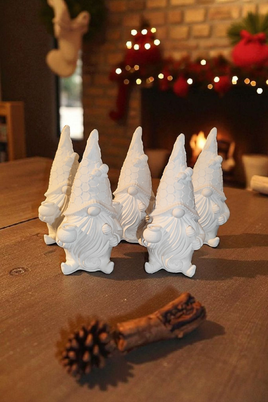 Ceramic gnome with bee and honey