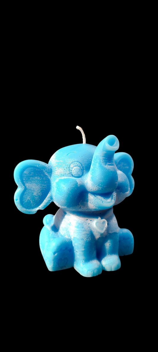 Elephant candle – handmade from paraffin wax – approx. 10 × 7 × 6 cm – desired color &amp; fragrance ---