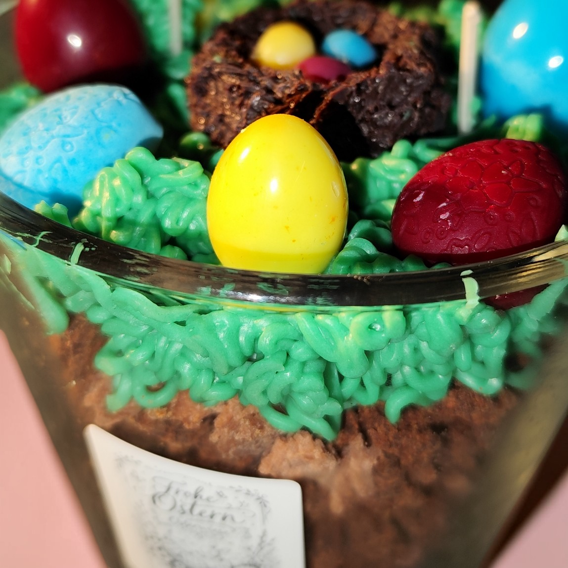 "Happy Easter - Easter Meadow" candle made from soy wax | Spring candle with long burning time