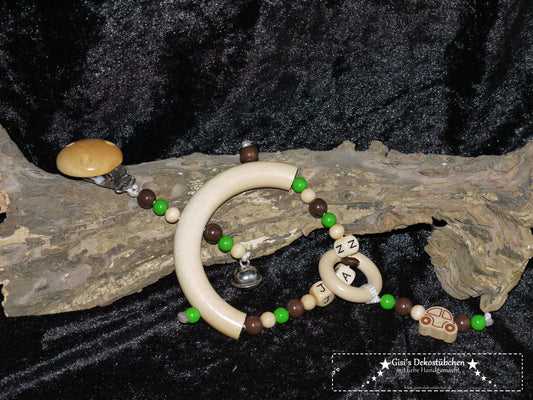 Personalized car stroller trailer, brown