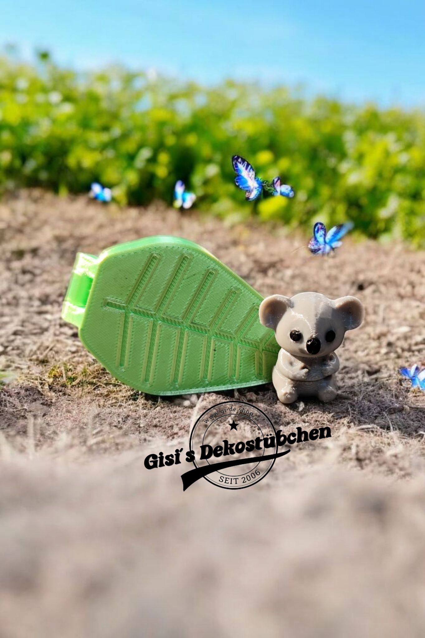 Koala with eucalyptus box