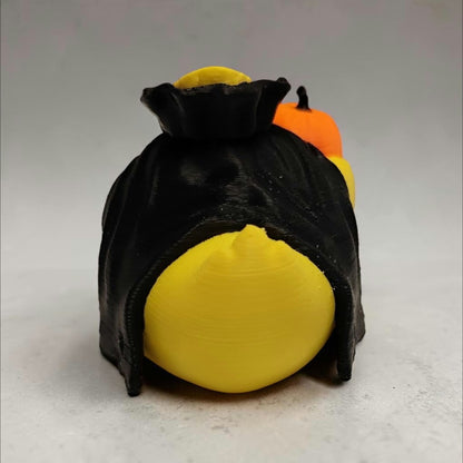 Kopflose Halloween-Ente – Gruselige Vampir-Ente mit Kürbiskopf