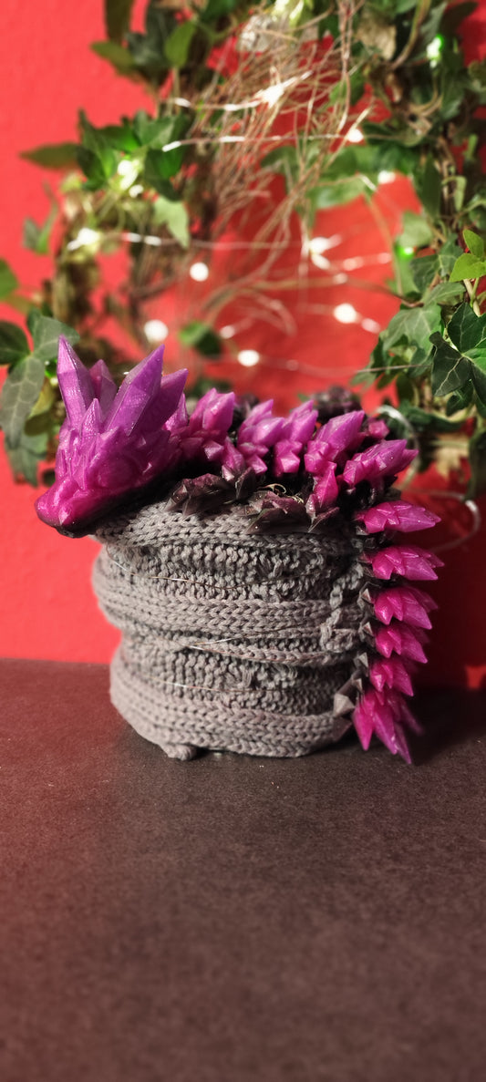 Crystal Dragon 3D Printed - Flexible Dragon 27cm PLA Decoration Fantasy Collector