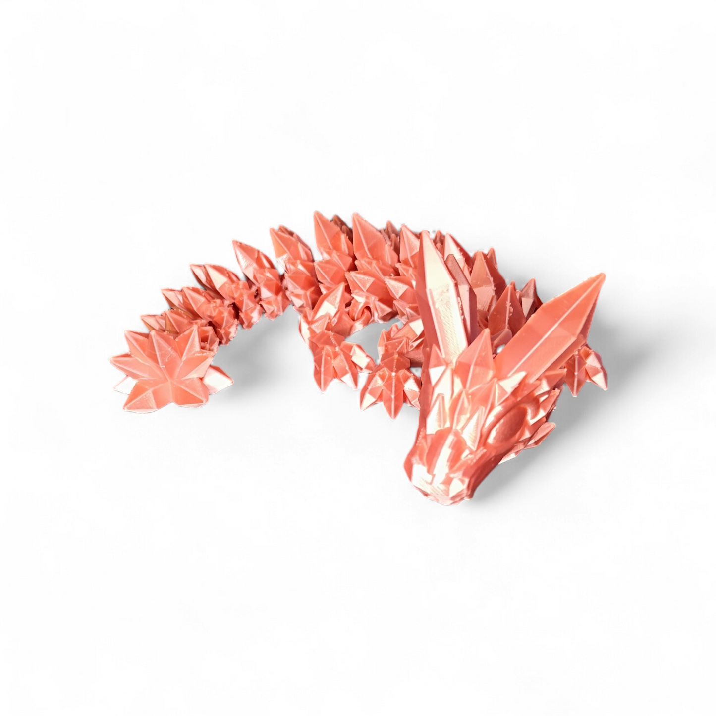 Crystal Dragon 3D Printed – Flexible Dragon 27 cm – PLA – 28 Colors – Fantasy Decoration