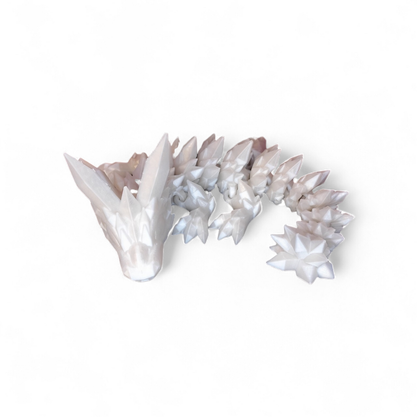 Crystal Dragon 3D Printed – Flexible Dragon 27 cm – PLA – 28 Colors – Fantasy Decoration