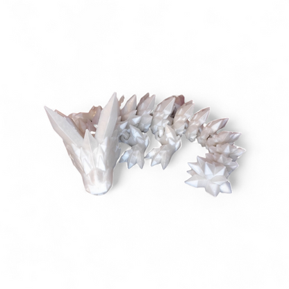 Crystal Dragon 3D Printed – Flexible Dragon 27 cm – PLA – 28 Colors – Fantasy Decoration