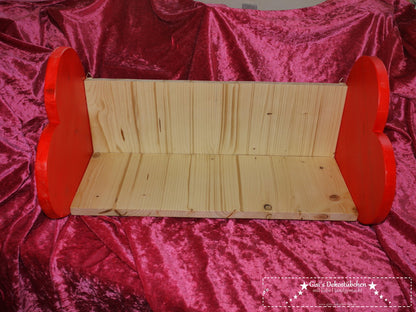 Kitchen shelf wall shelf shelf kitchen storage heart red