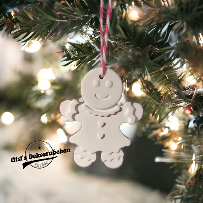 Gingerbread woman, ceramic Christmas decorations, Christmas tree ornaments, home decor