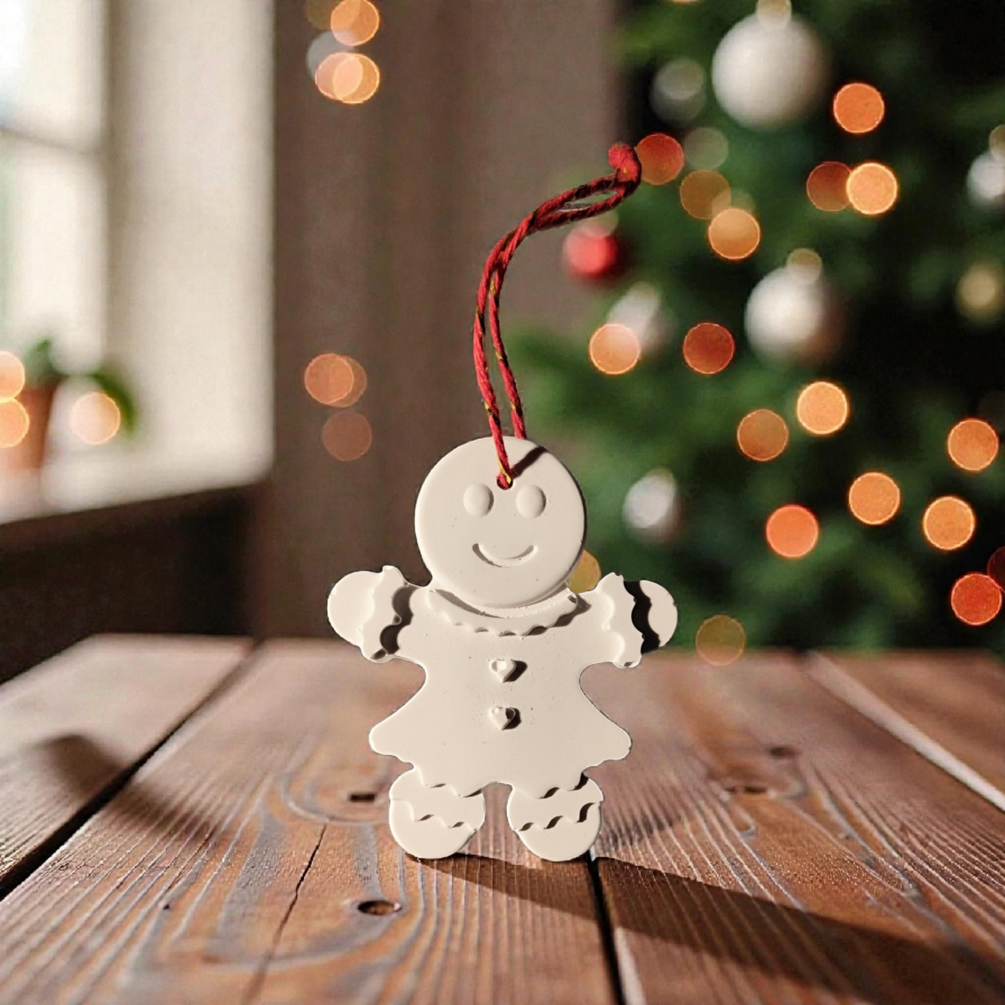 Gingerbread woman, ceramic Christmas decorations, Christmas tree ornaments, home decor