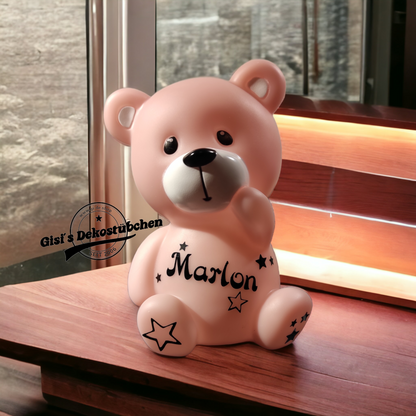 LED Lamp Night Light Bear Teddy Bear with Name