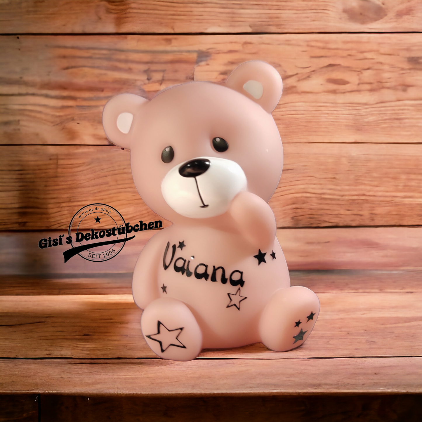 LED Lamp Night Light Bear Teddy Bear with Name