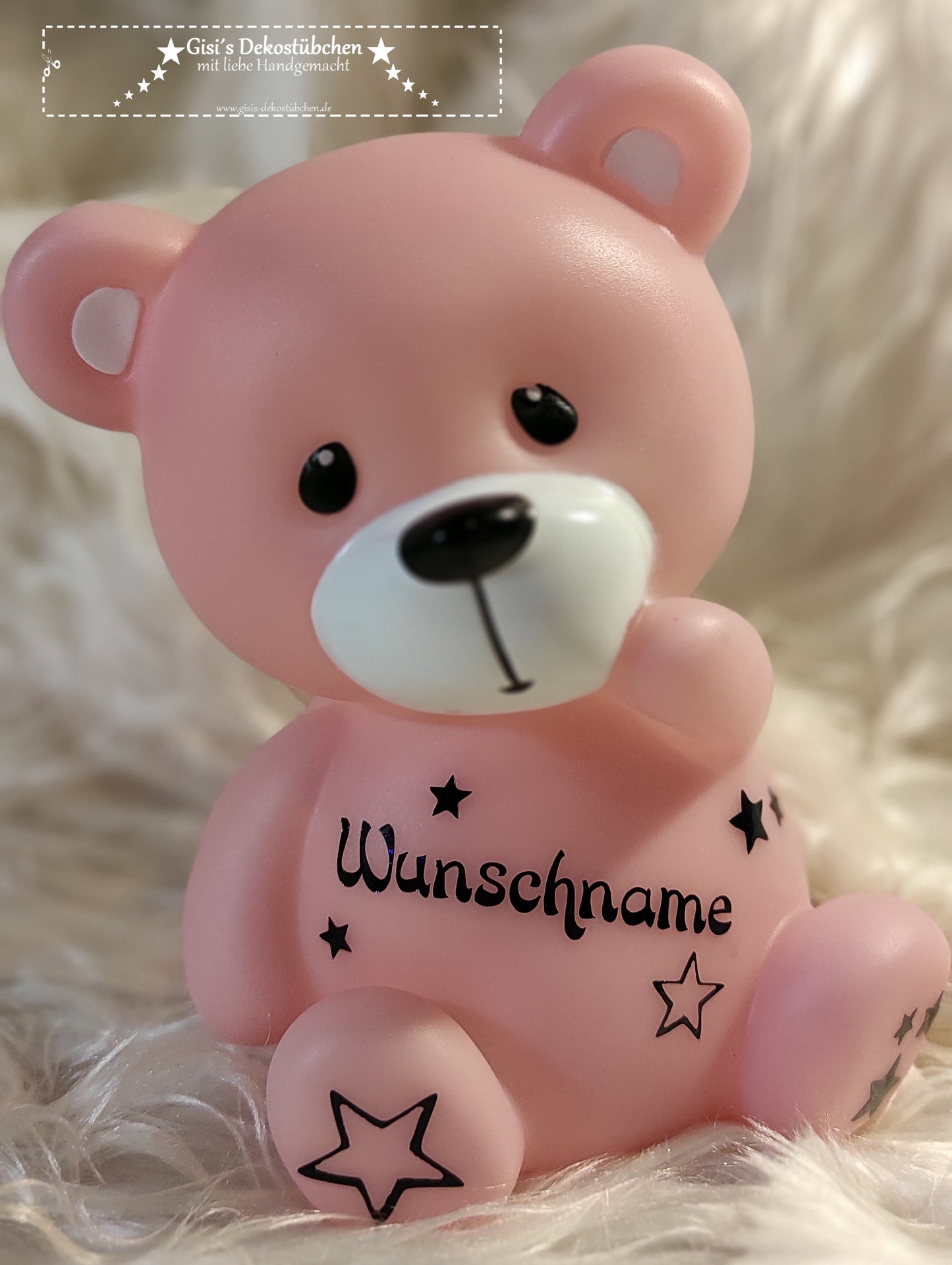 LED Lamp Night Light Bear Teddy Bear with Name