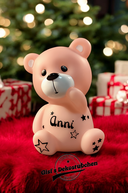 LED Lamp Night Light Bear Teddy Bear with Name