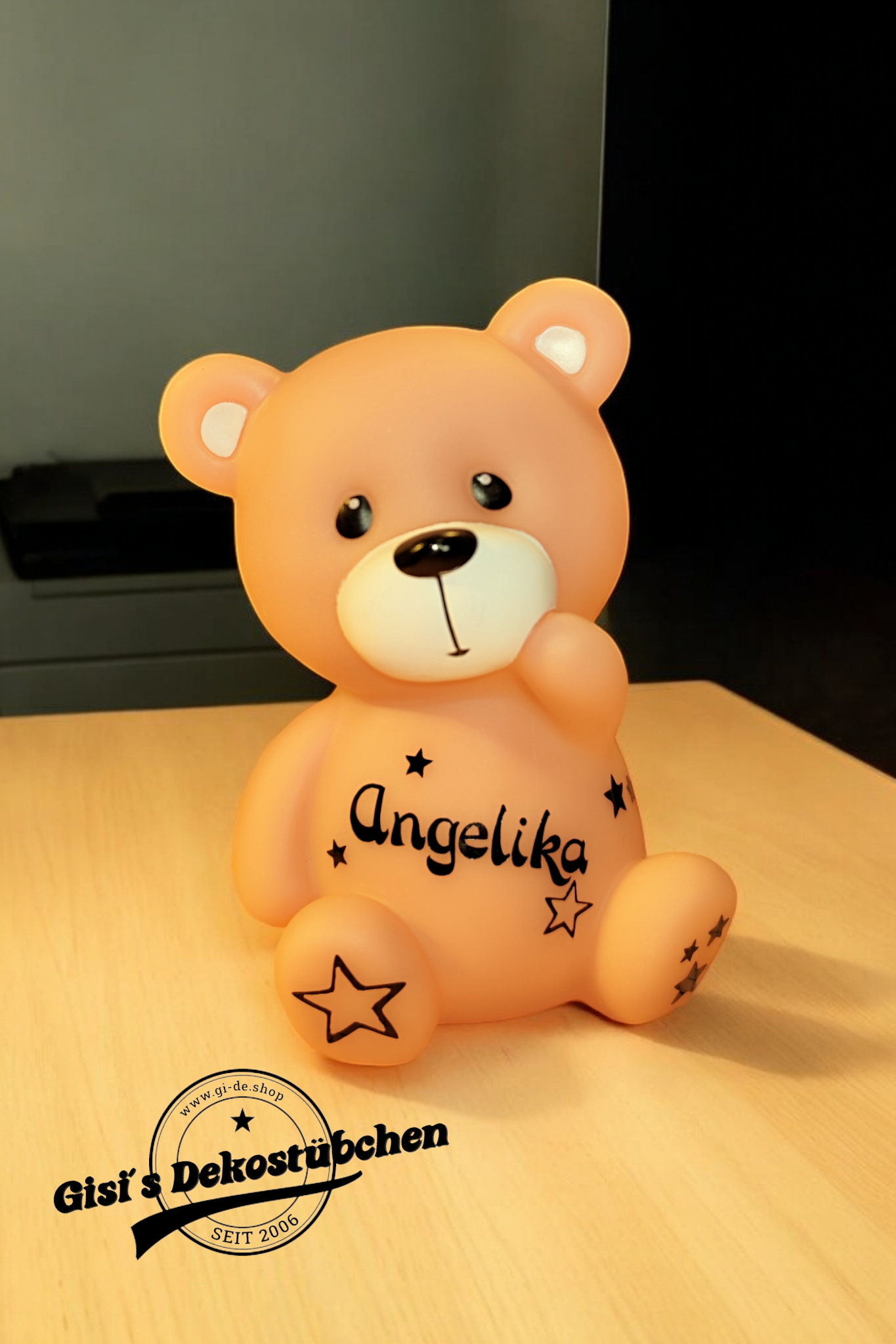 LED Lamp Night Light Bear Teddy Bear with Name