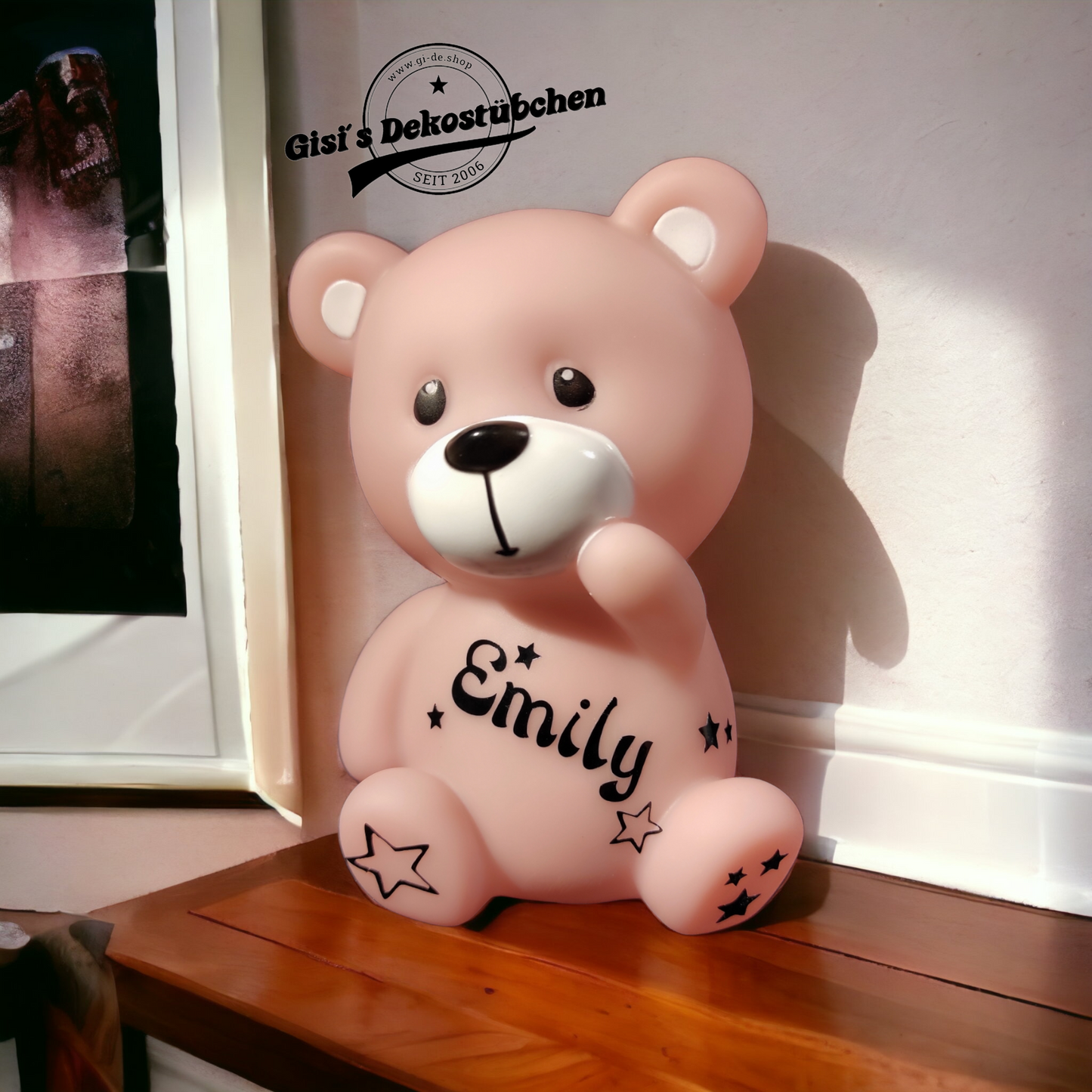 LED Lamp Night Light Bear Teddy Bear with Name