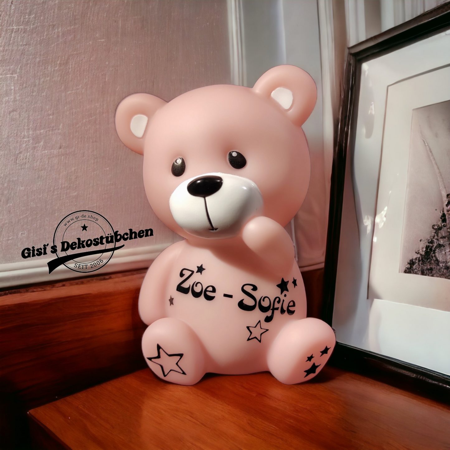 LED Lamp Night Light Bear Teddy Bear with Name