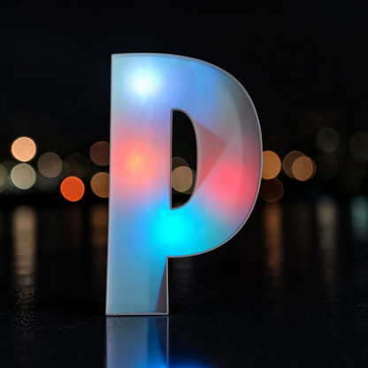 Letter A-Z Light Box – 3D Printed 30 cm – Light Box for String Lights – Handmade