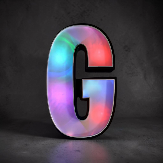 Letter A-Z Light Box – 3D Printed 30 cm – Light Box for String Lights – Handmade