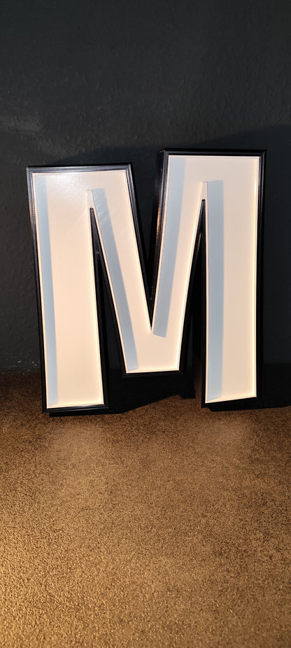 Lightbox letters A-Z – approx. 30 cm – 3D printed – custom design – lightbox for string lights