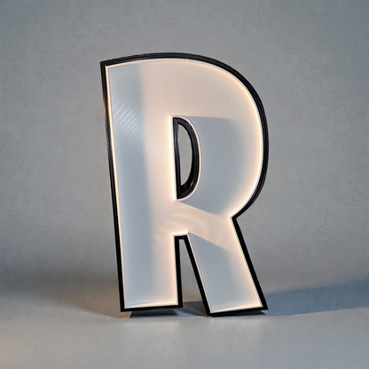 Lightbox letters A-Z – approx. 30 cm – 3D printed – custom design – lightbox for string lights