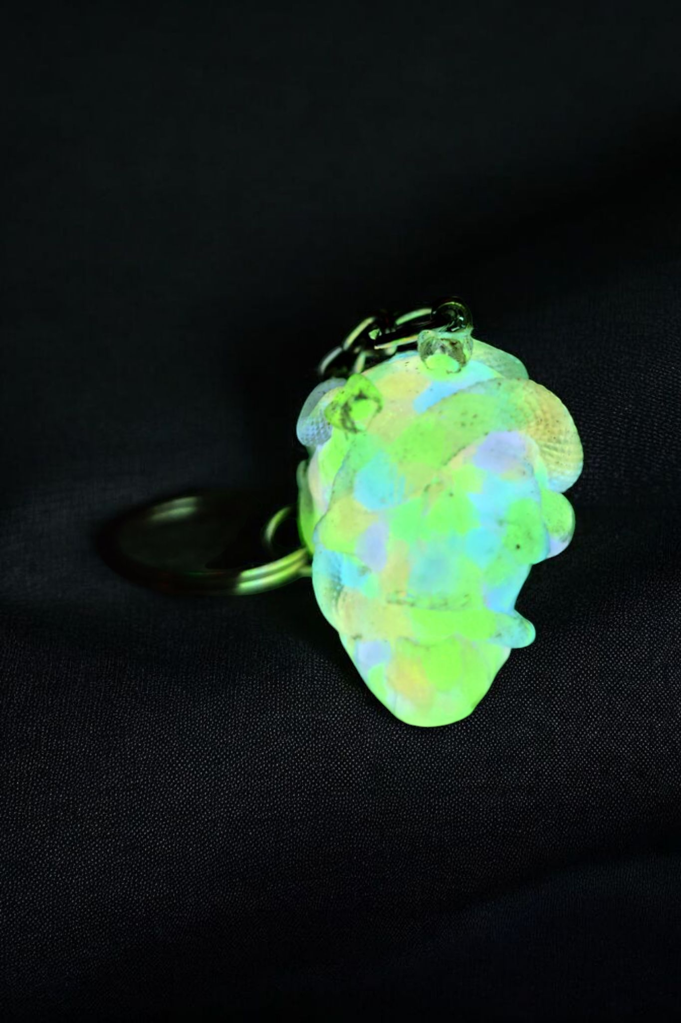 Glowing skull with snakes