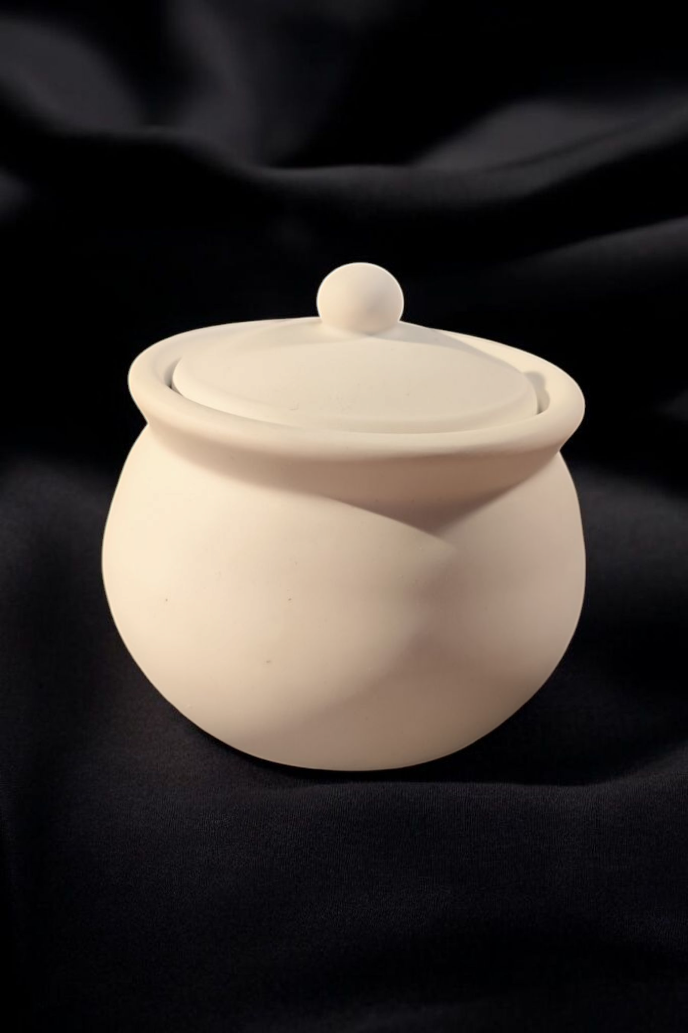 Lovingly crafted ceramic jar with lid