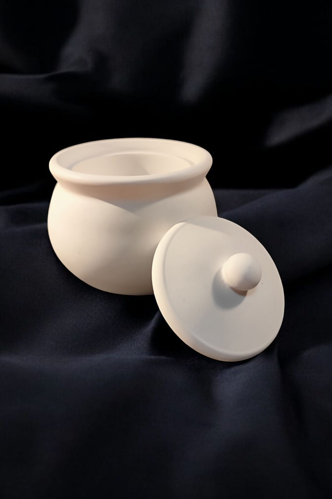 Lovingly crafted ceramic jar with lid